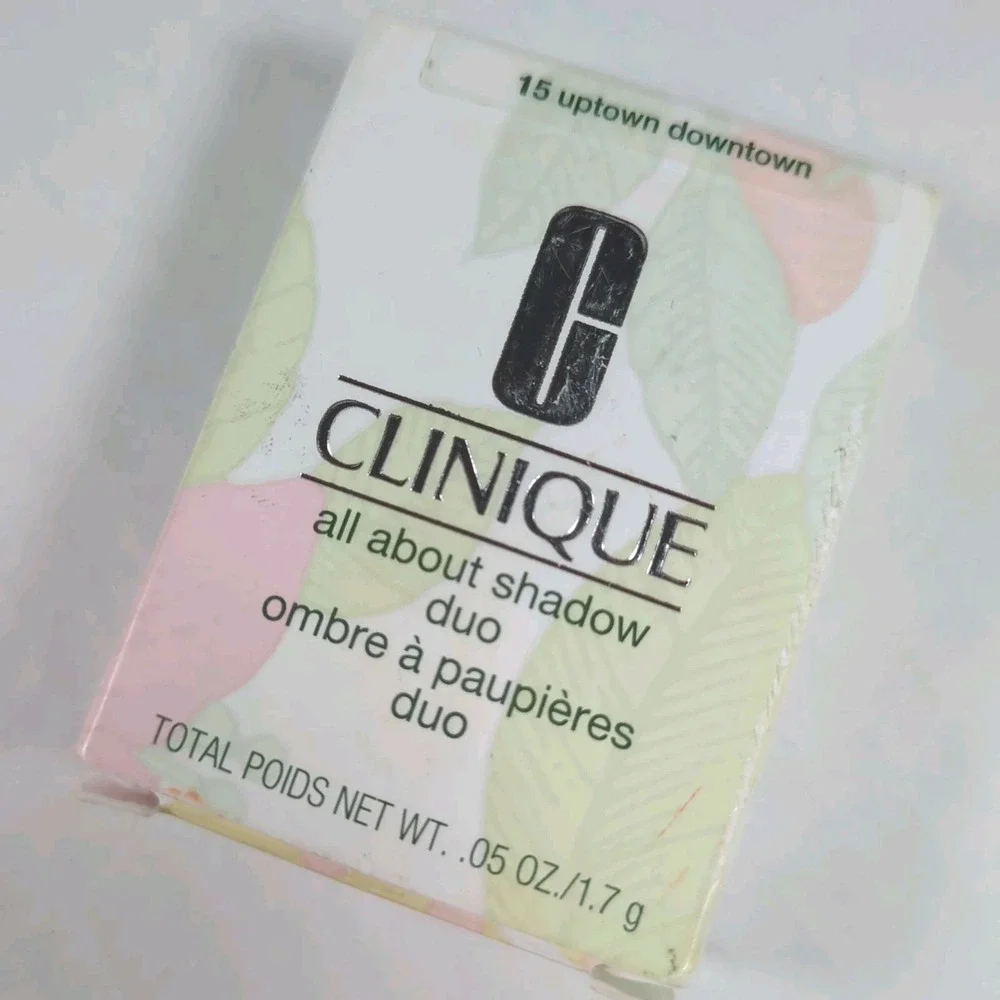 Clinique All About Shadow Duo 15 UPTOWN DOWNTOWN Satin Full Size New in Box 1.7g